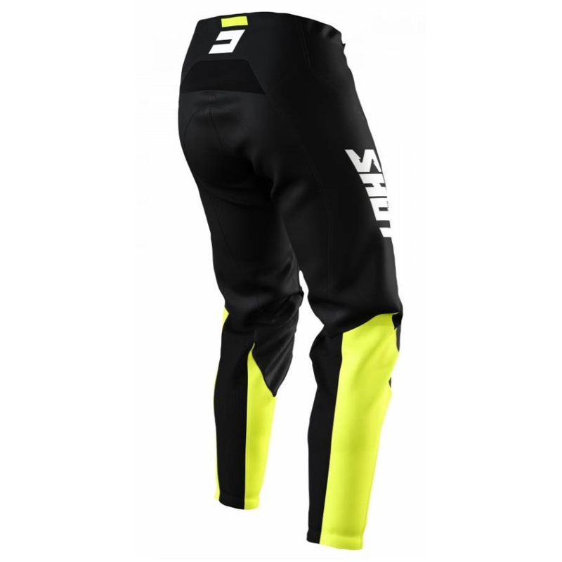 Spodnie motocrossowe Shot Raw Burst black-fluo yellow outlet. wyprzedaż