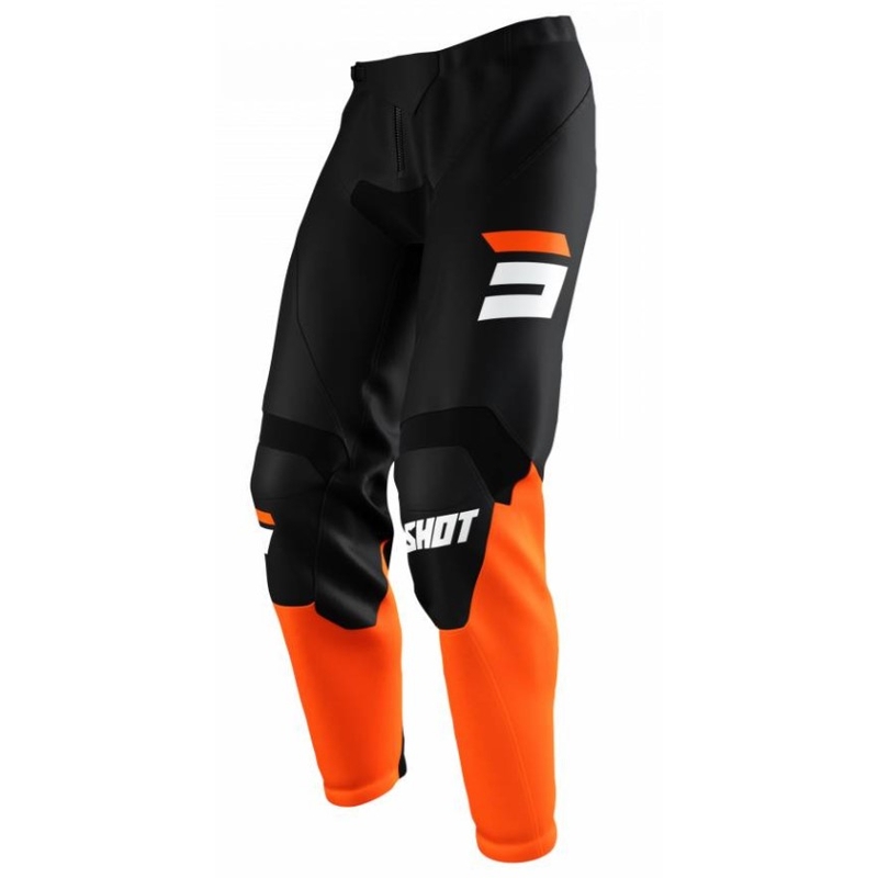 Spodnie motocrossowe Shot Raw Burst black-orange wyprzedaż