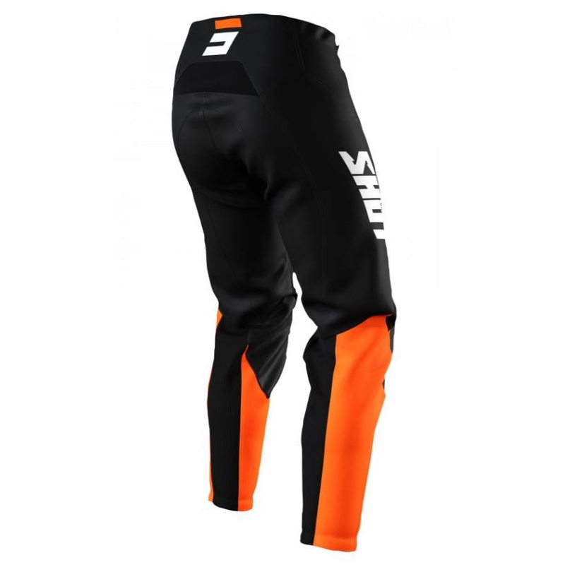 Spodnie motocrossowe Shot Raw Burst black-orange wyprzedaż