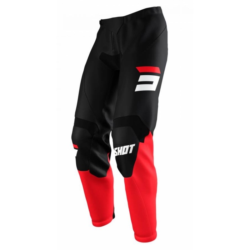Spodnie motocrossowe Shot Raw Burst black-red outlet. wyprzedaż
