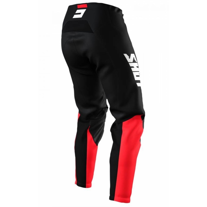 Spodnie motocrossowe Shot Raw Burst black-red outlet. wyprzedaż