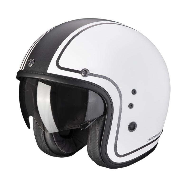 Kask otwarty SCORPION BELFAST EVO RETROL biały