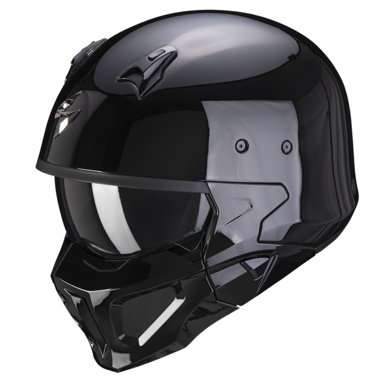 Otwarty hełm z maską Scorpion COVERT-X Solid Black