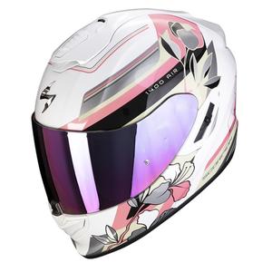 Integralny kask motocyklowy SCORPION EXO-1400 AIR GAIA perłowy biało-różowy