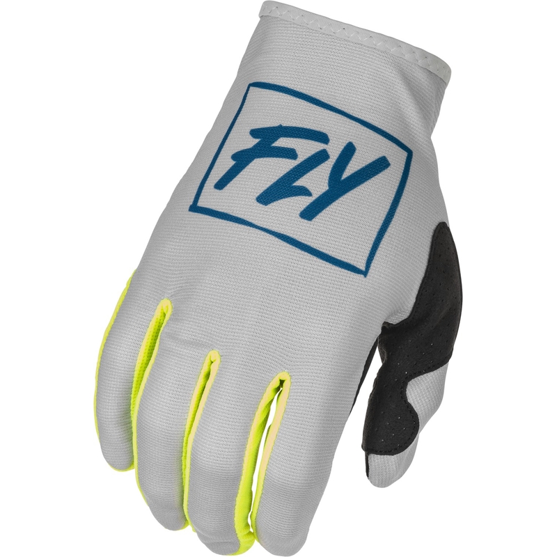 Rękawice motocrossowe FLY Racing Lite 2022 szaro-błękitno-fluo żółte