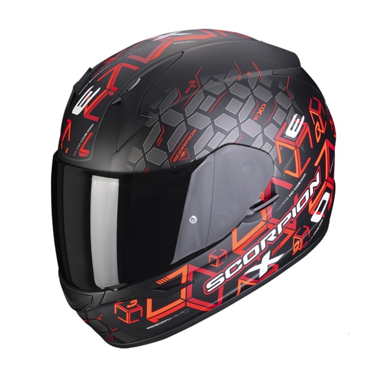 Kask integralny Scorpion EXO-390 Cube black-red.