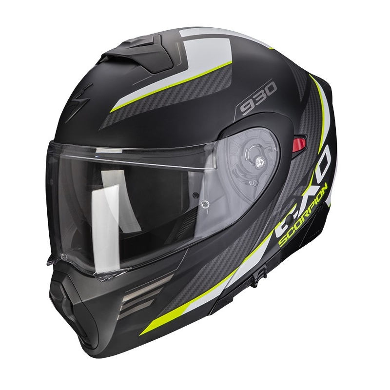 Kask motocyklowy Scorpion EXO-930 NAVIG matowy czarno-fluo żółty wyprzedaż
