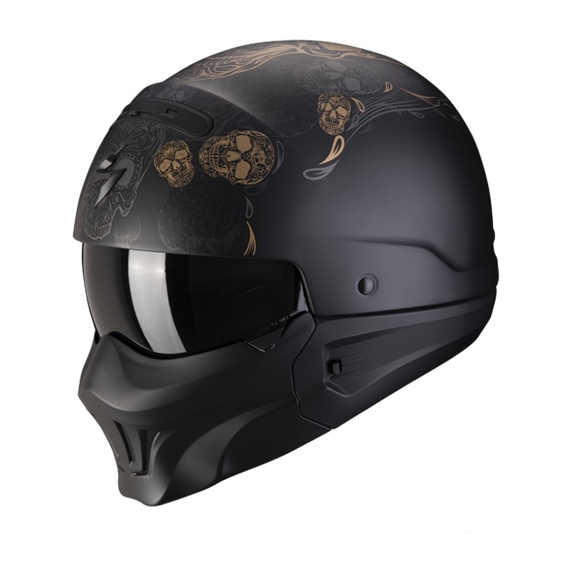 Kask motocyklowy Scorpion EXO-COMBAT EVO KALAVERA matowy czarno-złoty