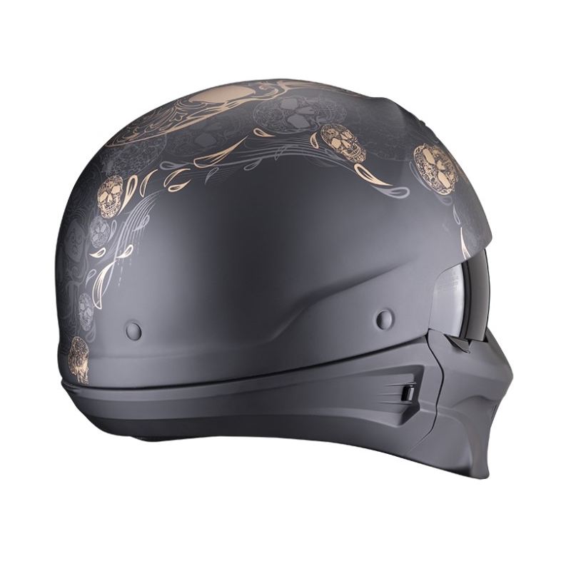 Kask motocyklowy Scorpion EXO-COMBAT EVO KALAVERA matowy czarno-złoty