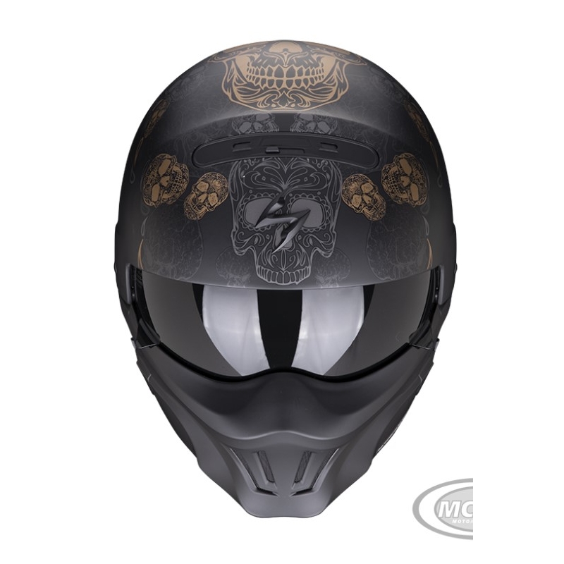 Kask motocyklowy Scorpion EXO-COMBAT EVO KALAVERA matowy czarno-złoty