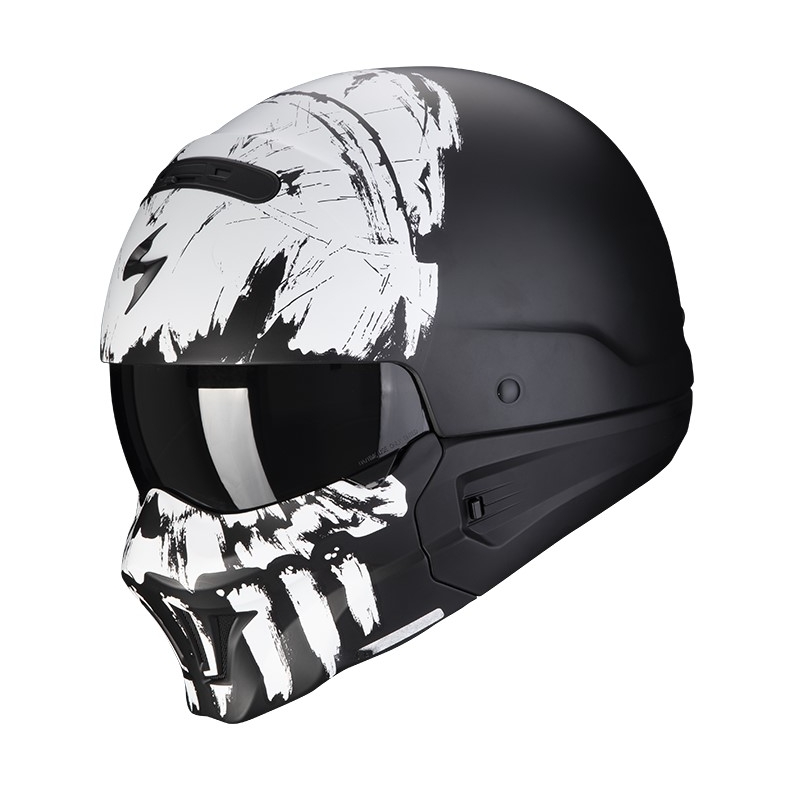 Kask motocyklowy Scorpion EXO-COMBAT EVO MARAUDER matowy czarno-biały