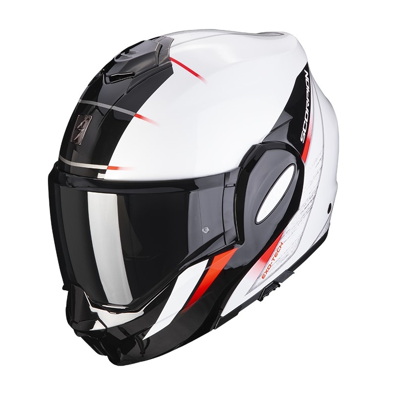 Składany kask motocyklowy Scorpion EXO-TECH PRIMUS perłowo-biało-czarny