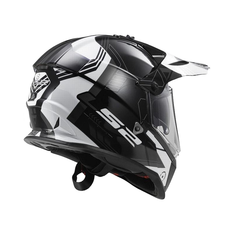 Enduro kask LS2 MX436 Pioneer Trigger czarno-biało-tytanowy