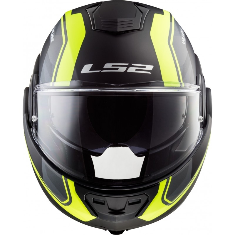 Kask z podnoszoną szczęką LS2 FF399 Valiant Line czarno-fluo żółty - II. jakość