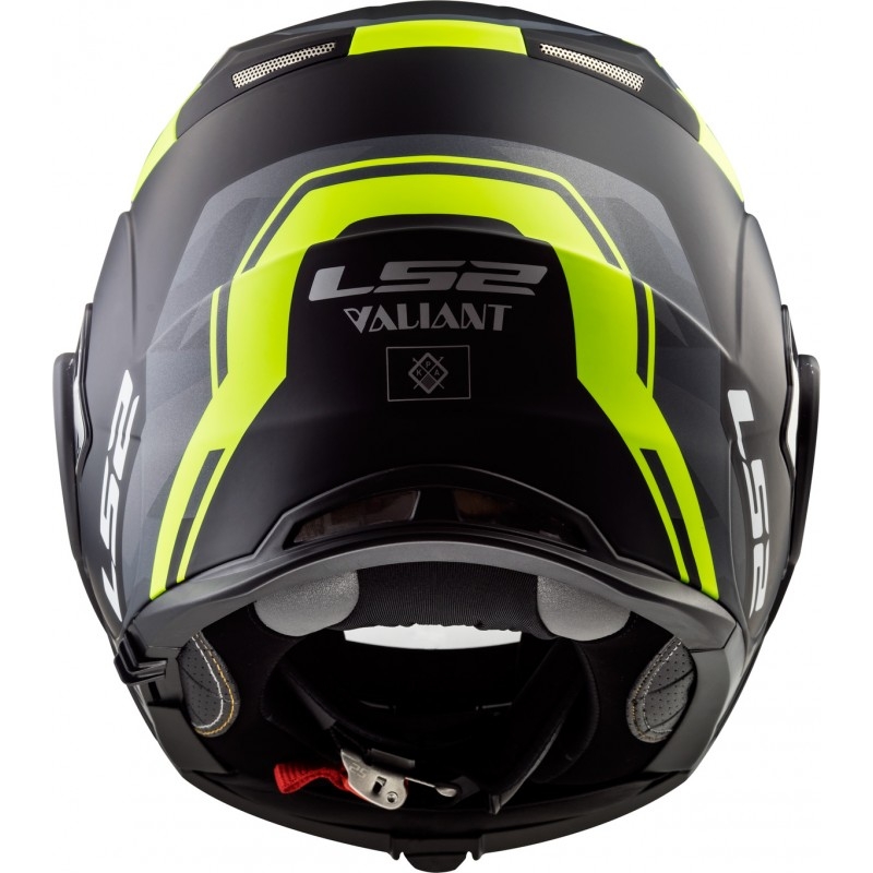 Kask z podnoszoną szczęką LS2 FF399 Valiant Line czarno-fluo żółty - II. jakość