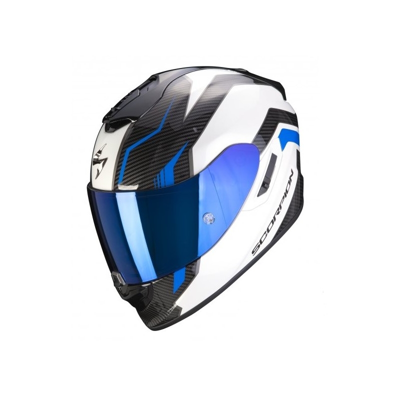 Integralny kask motocyklowy Scorpion EXO-1400 Air Fortuna biało-niebieski