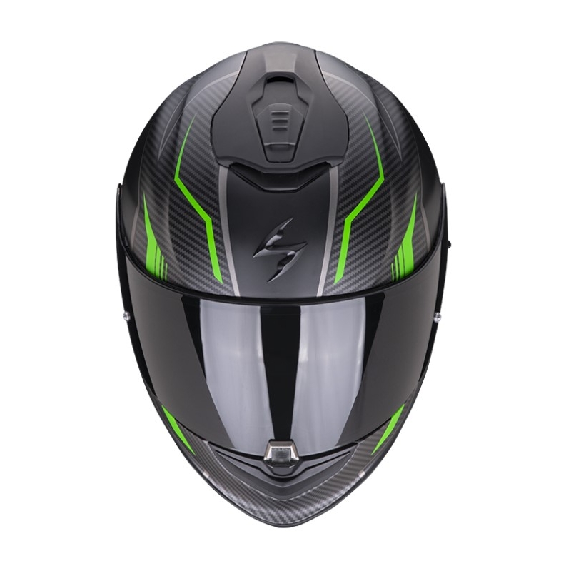 Integralny kask motocyklowy Scorpion EXO-1400 Air Fortuna czarno-zielony matowy wyprzedaż