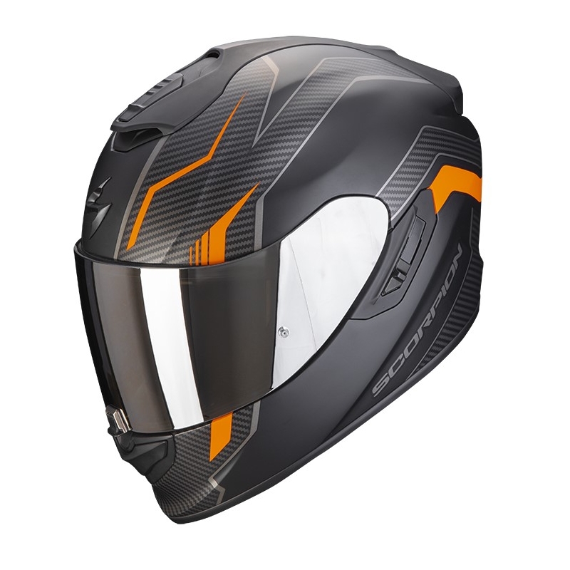 Integralny kask motocyklowy Scorpion EXO-1400 Air Fortuna czarno-pomarańczowy matowy