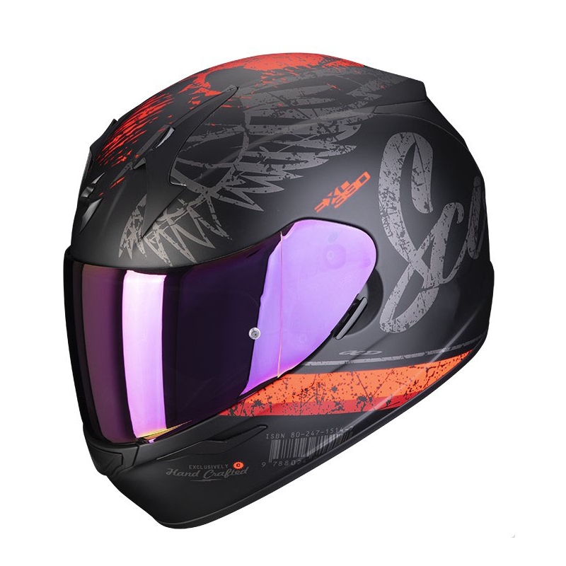 Integralny kask motocyklowy Scorpion EXO-390 Ighost orange-black-silver matt