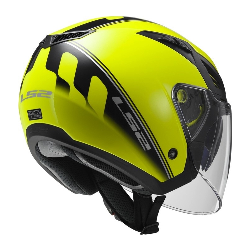 Kask moto otwarty LS2 OF586 Bishop Atom żółto-czarny wyprzedaż