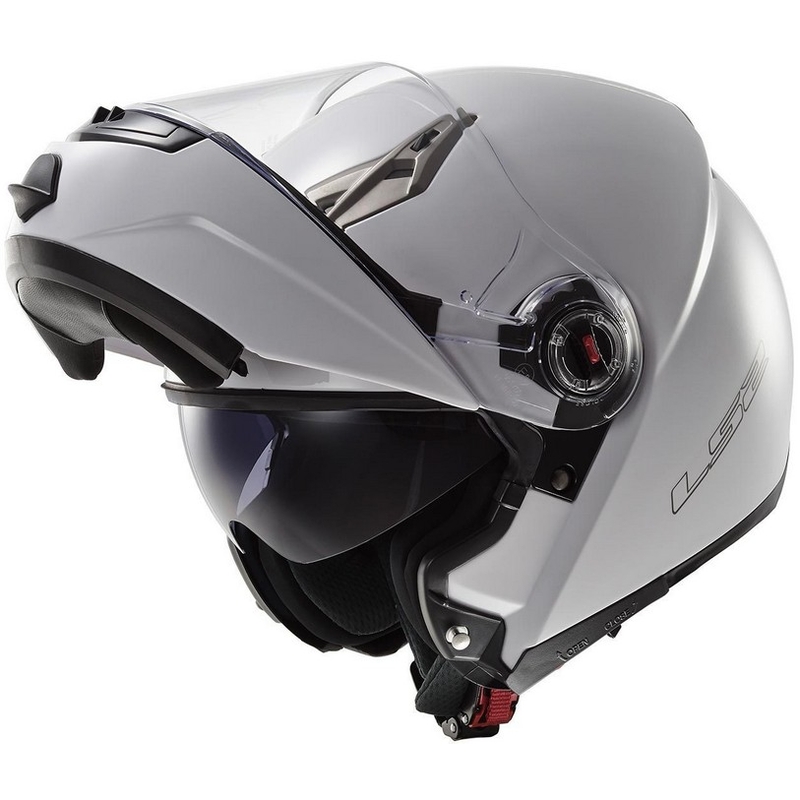 Kask moto szczękowy LS2 EASY biały wyprzedaż
