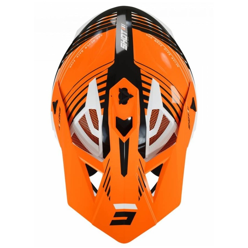 Kask motocrossowy Shot Lite Fury black-white-orange wyprzedaż