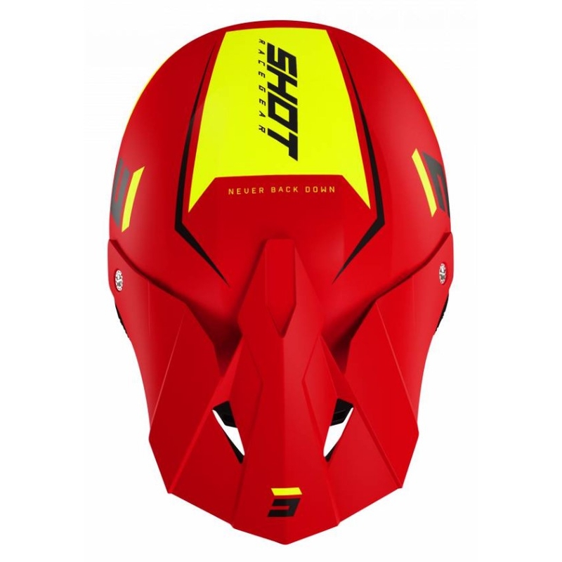 Kask motocrossowy Shot Furious Chase czarny-żółty-czerwony