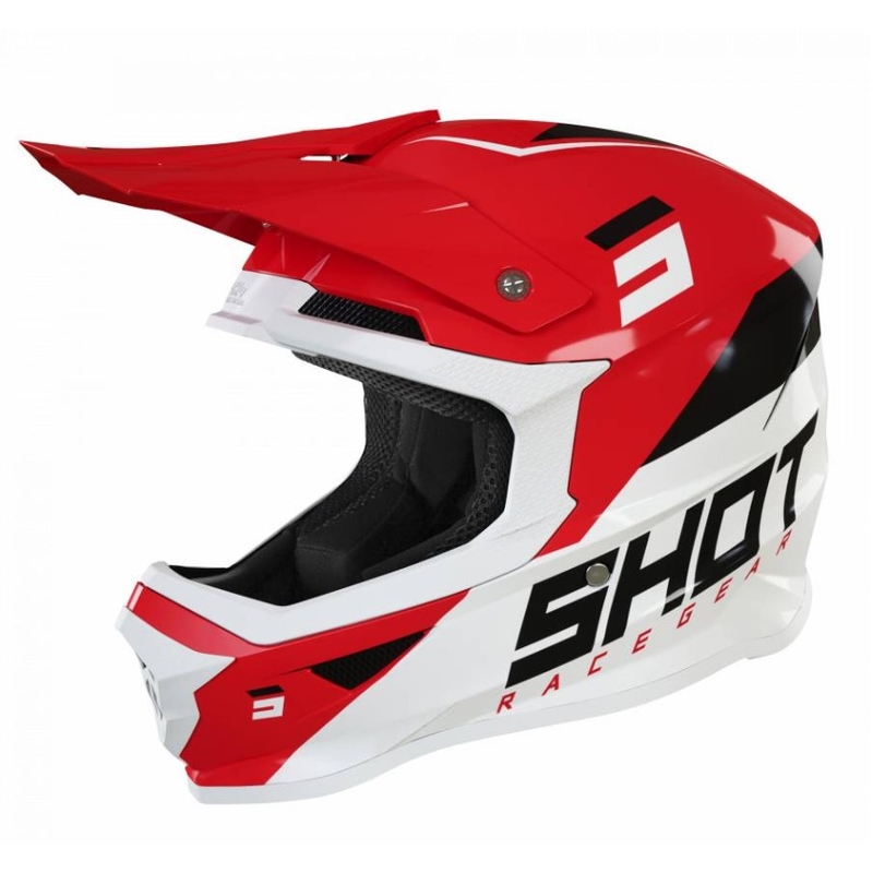 Kask motocrossowy Shot Furious Chase czarny-biały-czerwony