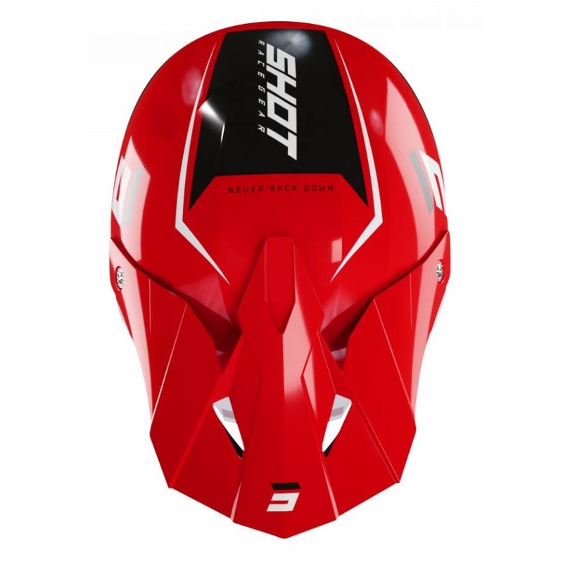 Kask motocrossowy Shot Furious Chase czarny-biały-czerwony