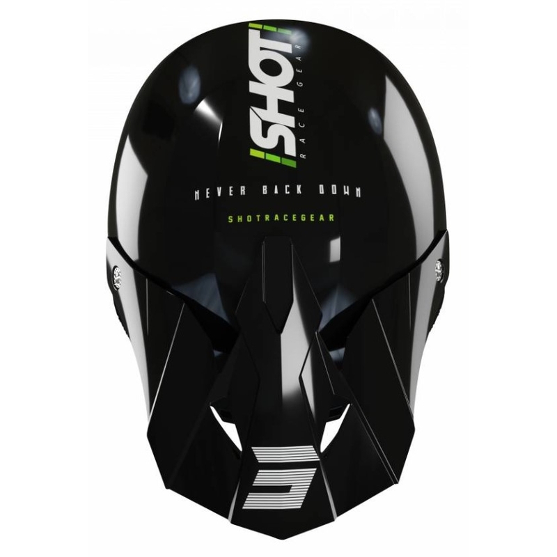 Kask motocrossowy Shot Furious Story czarno-zielony outlet wyprzedaż