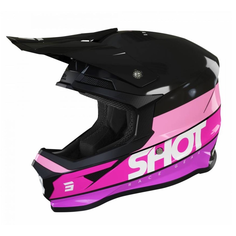 Kask motocrossowy Shot Furious Story czarno-różowy wyprzedaż