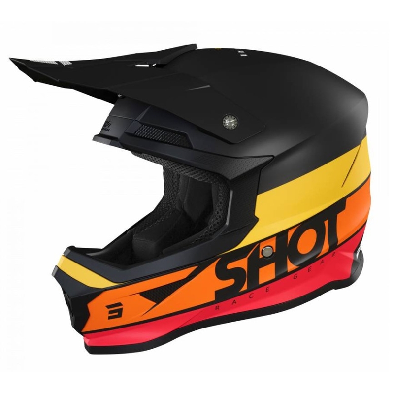Kask motocrossowy Shot Furious Story czarny-pomarańczowy-czerwony