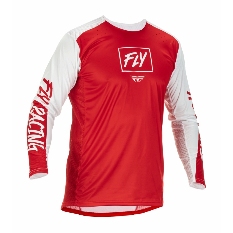 Koszulka motocrossowa FLY Racing Lite 2022 czerwono-biała