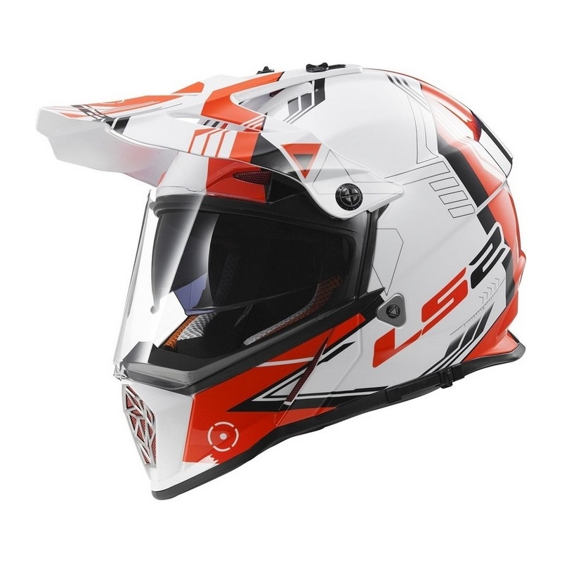 Enduro kask LS2 MX436 Pioneer Trigger biało-czerwony wyprzedaż