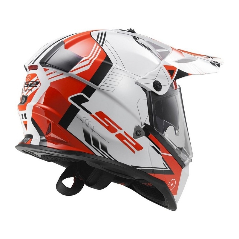 Enduro kask LS2 MX436 Pioneer Trigger biało-czerwony wyprzedaż