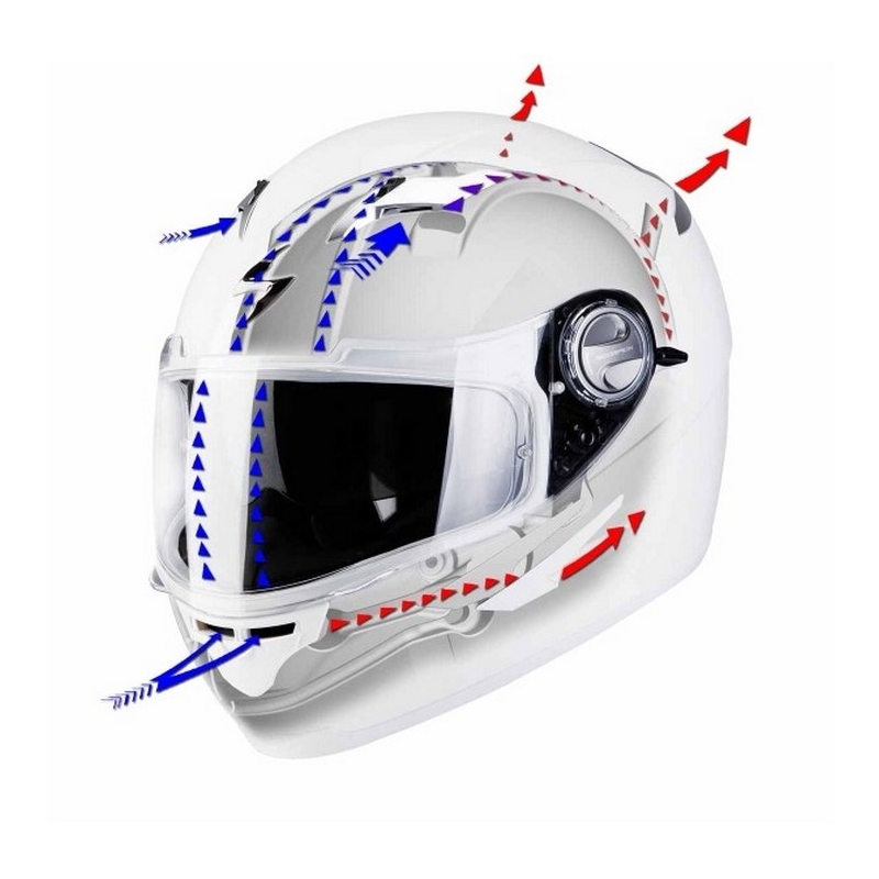 Integralny kask motocyklowy Scorpion EXO-500 laces biało-srebrny wyprzedaż