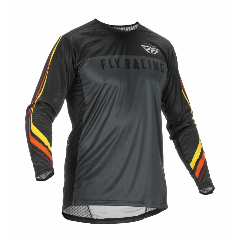 Koszulka motocrossowa FLY Racing Lite 2022 szaro - czerwono - żółta