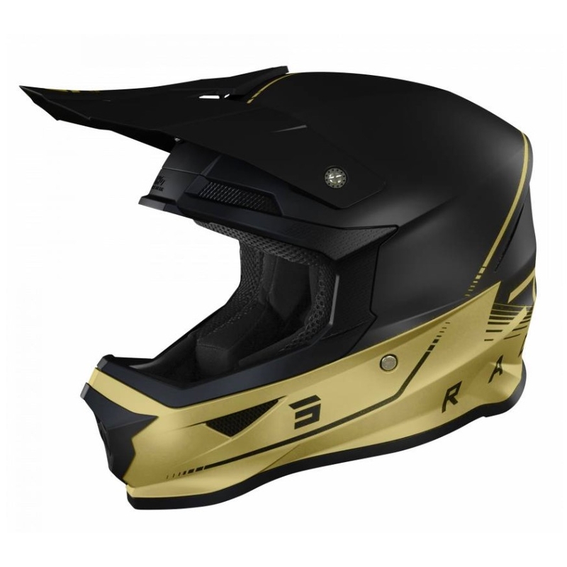 Kask motokrosowy Shot Furious Raw 3.0 czarno-złoty wyprzedaż