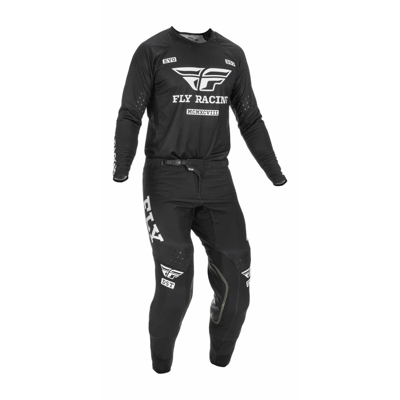 Spodnie motocrossowe FLY Racing Evolution DST 2022 biało-czarne