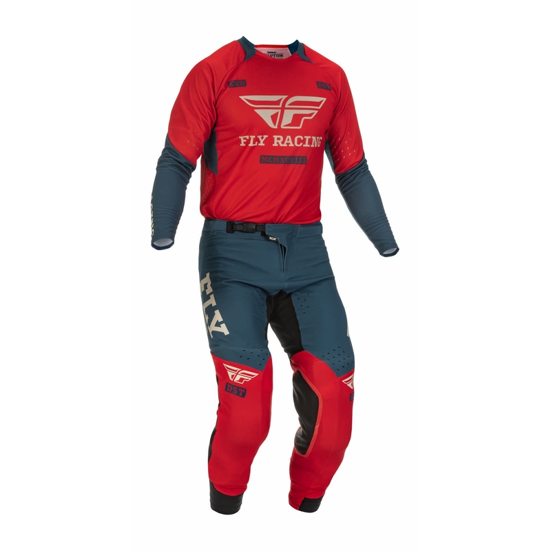 Spodnie motocrossowe FLY Racing Evolution DST 2022 czerwono-szare