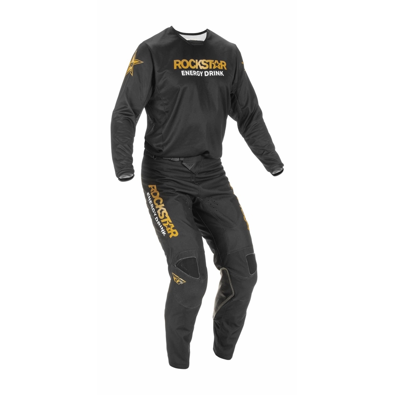 Spodnie motocrossowe FLY Racing Kinetic Rockstar 2022 gold-black wyprzedaż