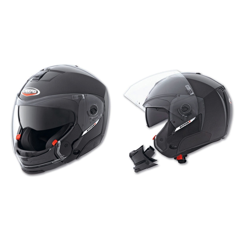 Kask CABERG HYPER X ze zdejmowaną brodą czarny matowy wyprzedaż