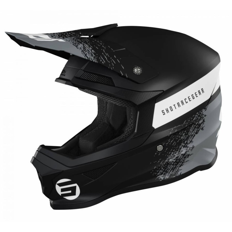 Kask motocrossowy Shot Furious Roll czarno-szary