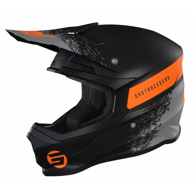 Kask motocrossowy Shot Furious Roll czarno-pomarańczowy
