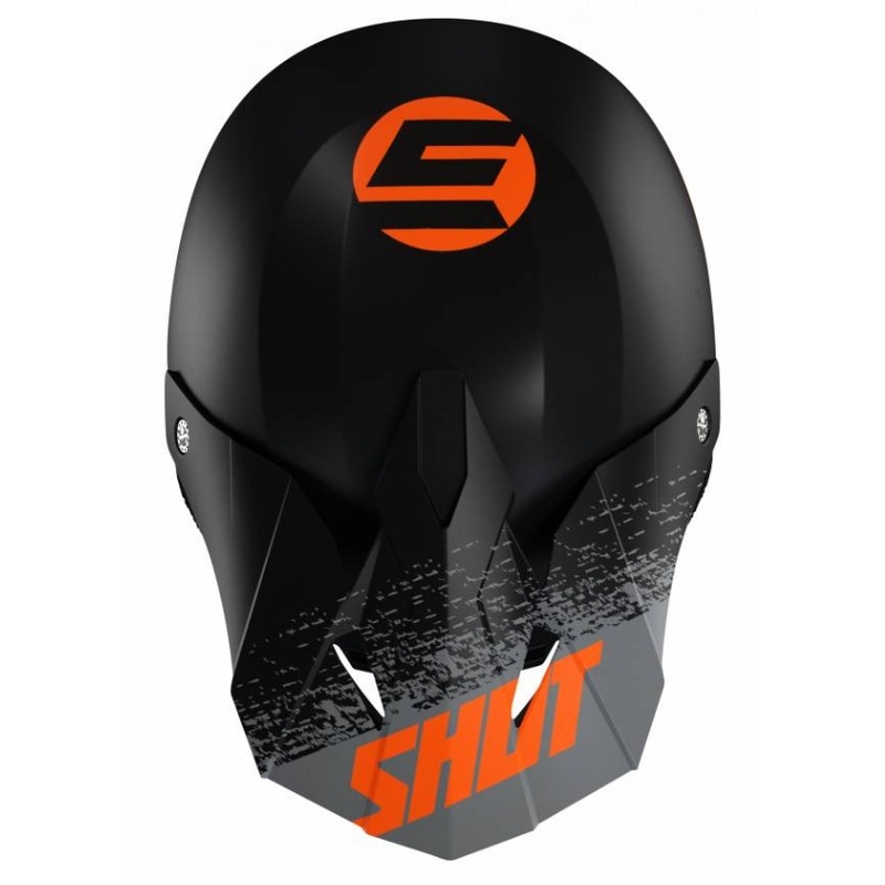 Kask motocrossowy Shot Furious Roll czarno-pomarańczowy