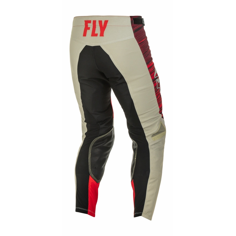 Spodnie motocrossowe FLY Racing Kinetic Wawe 2022 szare i czerwone