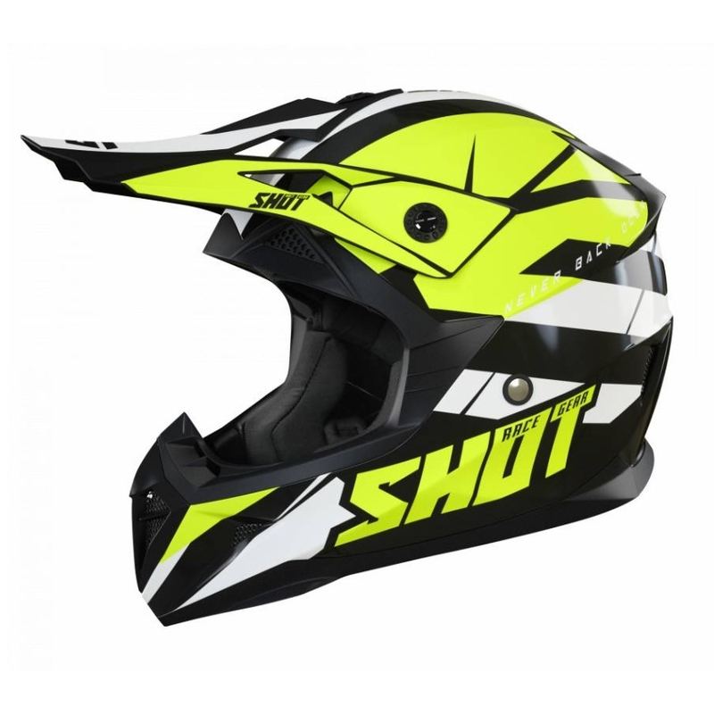 Kask motocrossowy Shot Pulse Revenge black-white-fluo yellow wyprzedaż