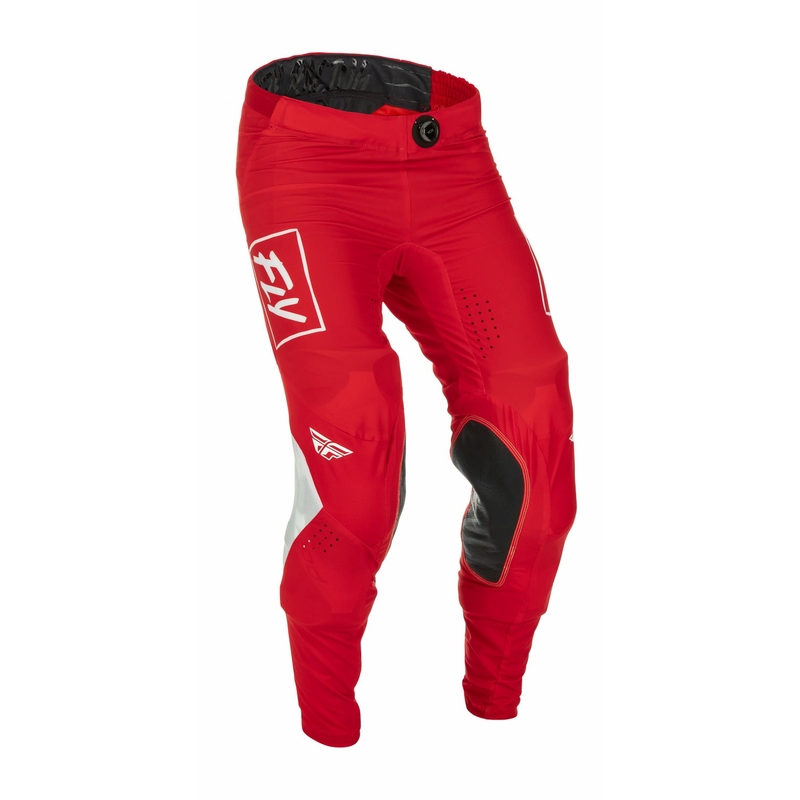 Spodnie motocrossowe FLY Racing Lite 2022 biało-czerwone