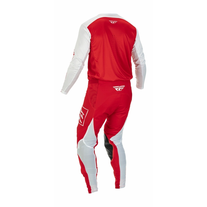 Spodnie motocrossowe FLY Racing Lite 2022 biało-czerwone