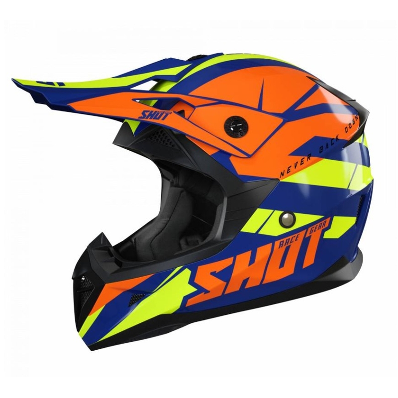 Kask motocrossowy Shot Pulse Revenge orange-blue-fluo yellow